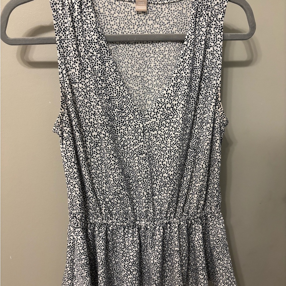 Banana Republic Black and White Peplum Top